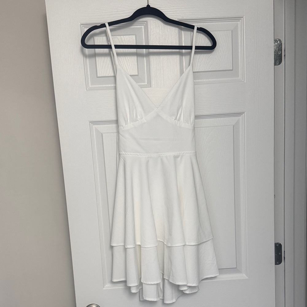 Amazon White Mini Dress with Spaghetti Straps